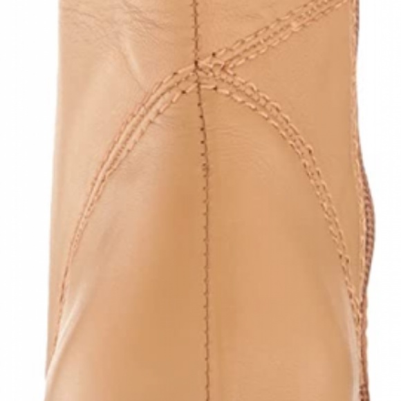 Franco Sarto Leather Side Zip Mid Boot Stevie Camel - 8.5 - Picture 5 of 6